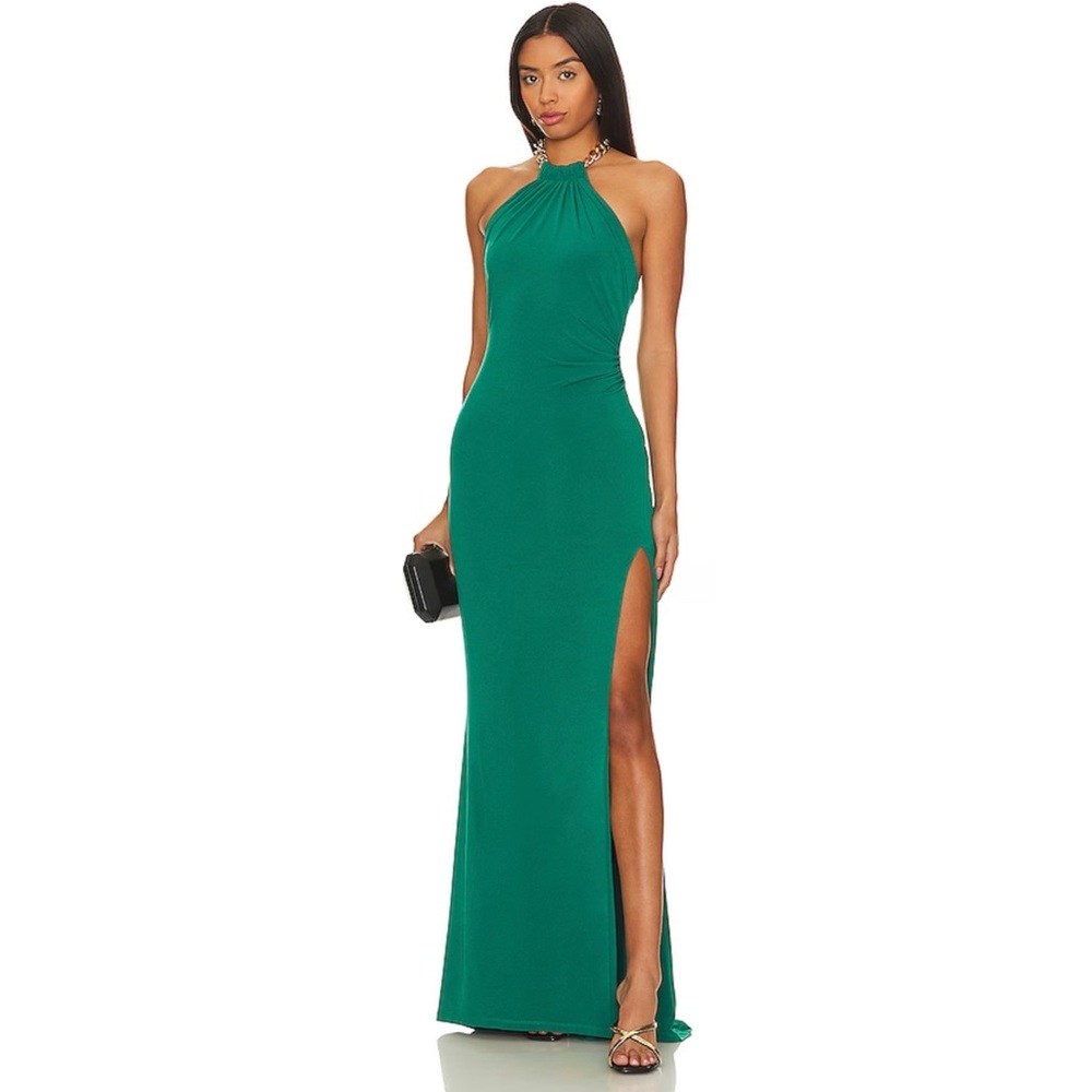 COPY - Captive Halter Gown in Jade, NWT, Small